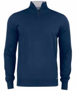 Cutter & Buck everett sweater m høj hals m lynlås 100 % merino uld 355420